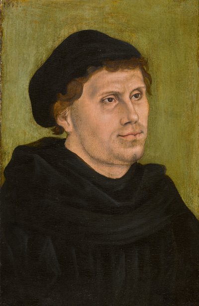 Portret van Martin Luther 1483-1546 door Lucas Cranach the Elder