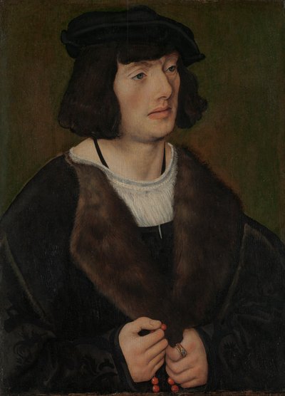 Portret van een man met een rozenkrans, ca. 1508 door Lucas Cranach the Elder