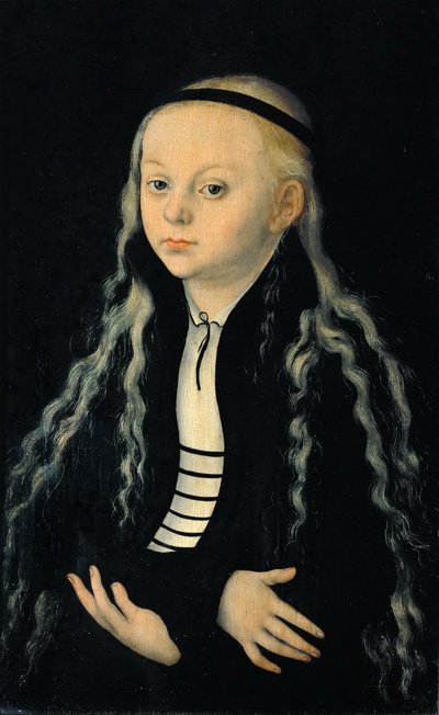 Portret van een jong meisje (vermoedelijk een portret van Magdalena Luther) door Lucas Cranach the Elder