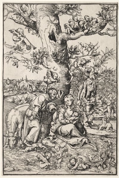 Rust tijdens de Vlucht naar Egypte, 1509 door Lucas Cranach the Elder