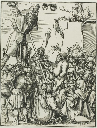 Sint Andreas, uit Het martelaarschap van de apostelen door Lucas Cranach the Elder
