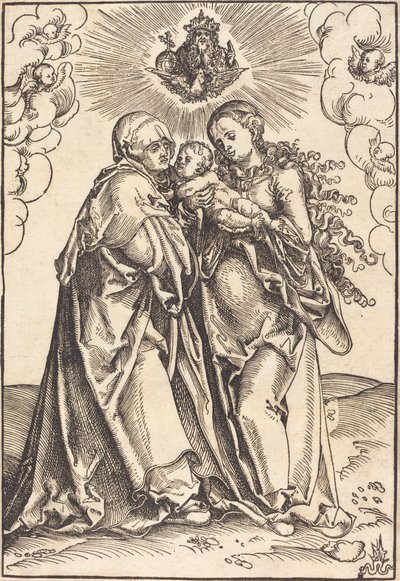Sint Anna en de Maagd met het Kind door Lucas Cranach the Elder