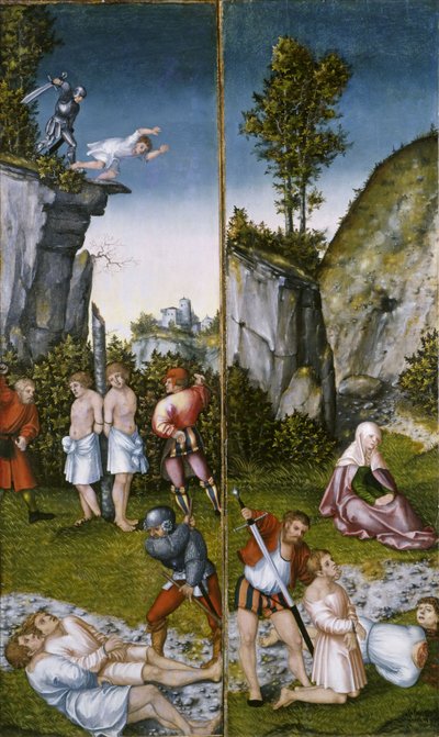 Sint Felicitas bij de marteldood van haar zeven zonen door Lucas Cranach the Elder