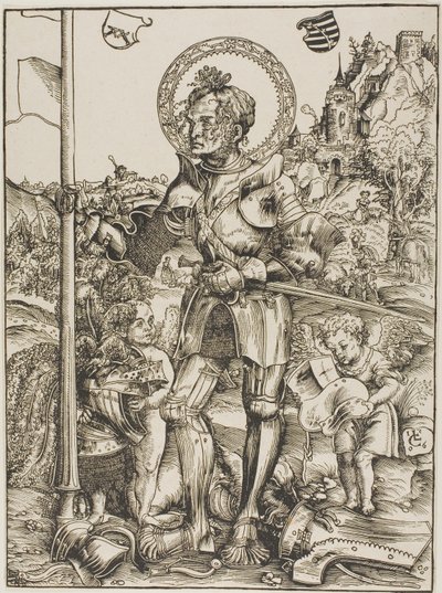 Sint Joris staand door Lucas Cranach the Elder
