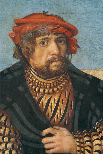 Zelfportret In de Heilige Familie, ca. 1510 door Lucas Cranach the Elder