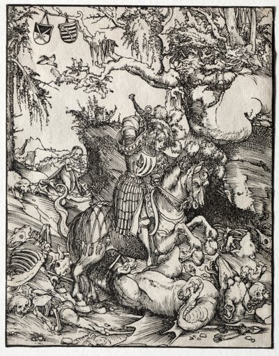 Sint-Joris doodt de draak, 1500s door Lucas Cranach the Elder