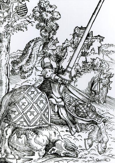 Sint-Joris te paard, 1507 door Lucas Cranach the Elder