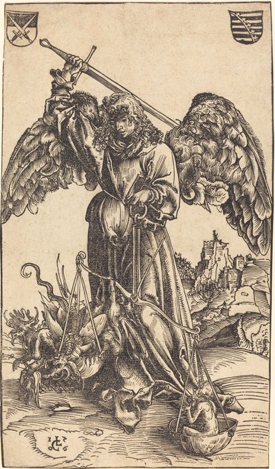 De Aartsengel Michaël Weegt een Ziel door Lucas Cranach the Elder