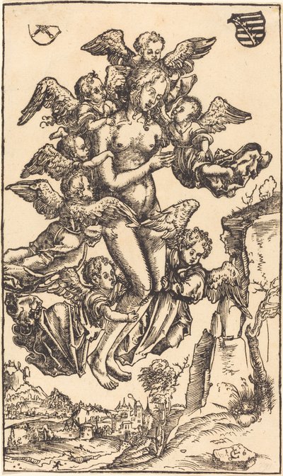 De Extase van Sint Maria Magdalena door Lucas Cranach the Elder