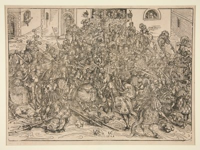 Het vierde toernooi door Lucas Cranach the Elder