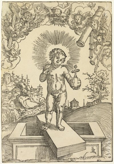Het Kind Christus als Verlosser door Lucas Cranach the Elder