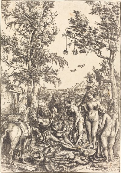 Het oordeel van Paris door Lucas Cranach the Elder