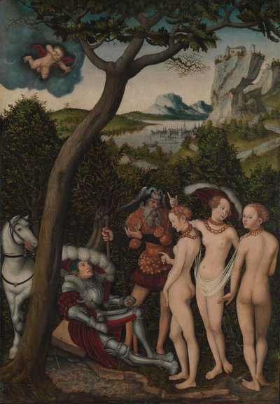 Het Oordeel van Paris door Lucas Cranach the Elder