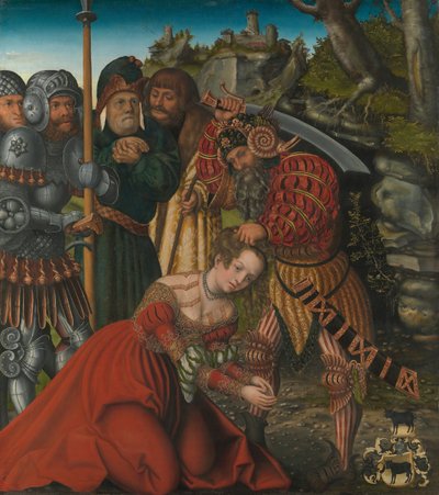 Het Martelaarschap van Sint Barbara door Lucas Cranach the Elder