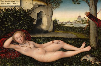 De nimf van de lente door Lucas Cranach the Elder