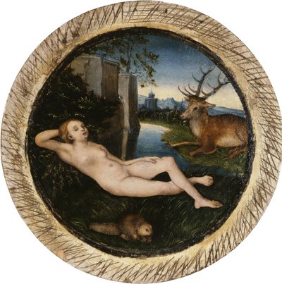 De nimf van de lente door Lucas Cranach the Elder