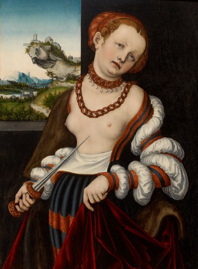 De zelfmoord van Lucretia door Lucas Cranach the Elder