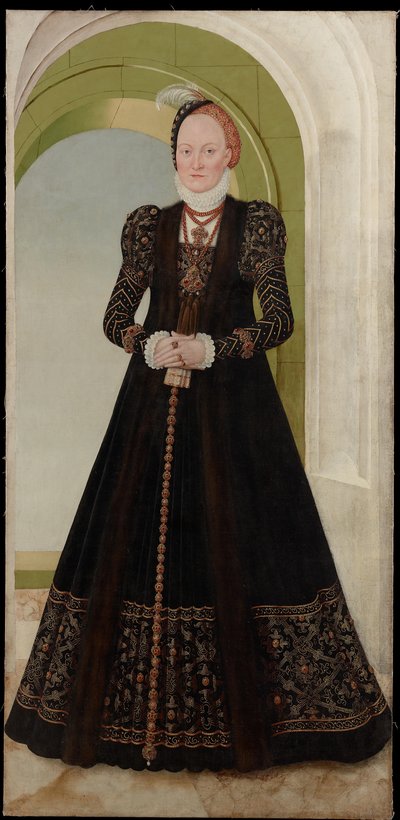 Anna van Denemarken, hertogin van Saksen door Lucas Cranach the Younger