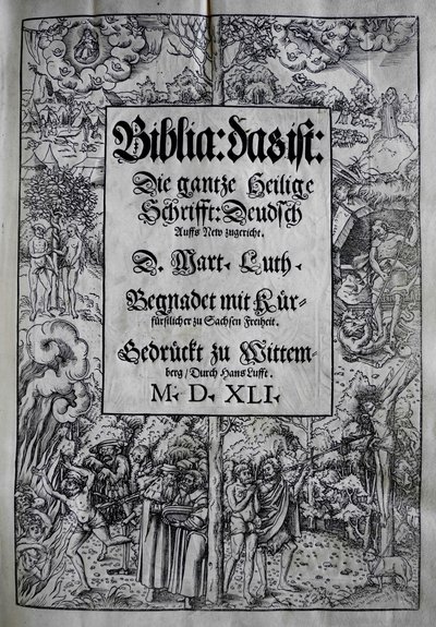 Omslagontwerp Biblia door Martin Luther door Lucas Cranach the Younger