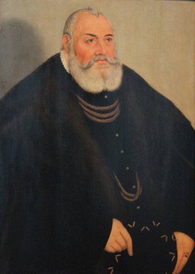 Portret van George de Vrome van Brandenburg-Ansbach door Lucas Cranach the Younger