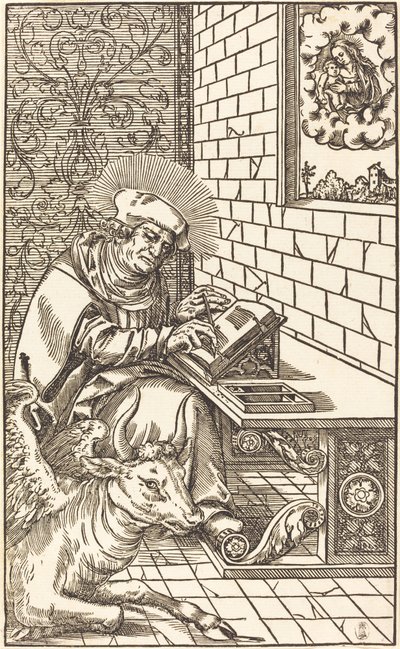 Sint Lucas door Lucas Cranach the Younger