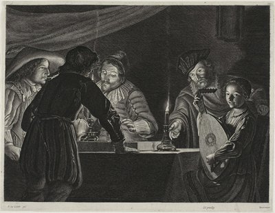 Backgammonspelers door Lucas Emil Vorsterman