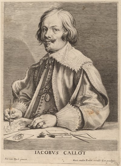 Jacques Callot door Lucas Emil Vorsterman after Sir Anthony van Dyck