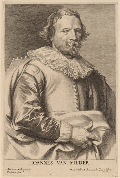 Jan van Mildert door Lucas Emil Vorsterman after Sir Anthony van Dyck