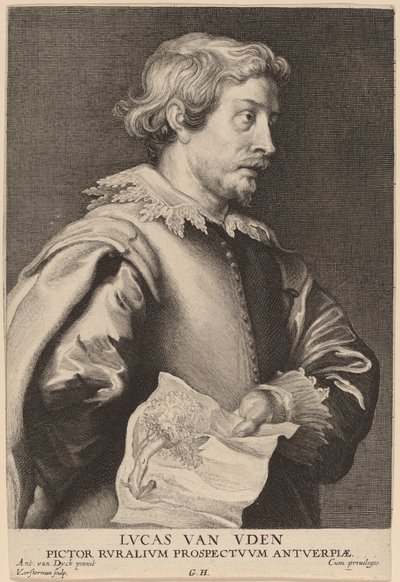 Lucas van Uden door Lucas Emil Vorsterman after Sir Anthony van Dyck