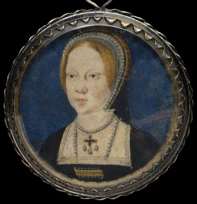 Portret van Mary I van Engeland, ca 1521-1525 door Lucas Horenbout or Hornebault