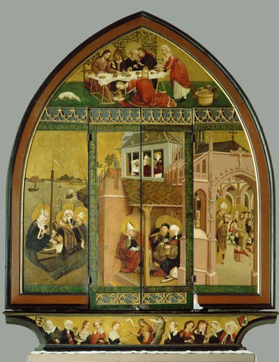 Altaar van Magdalena (tempera op perkament) door Lucas Moser