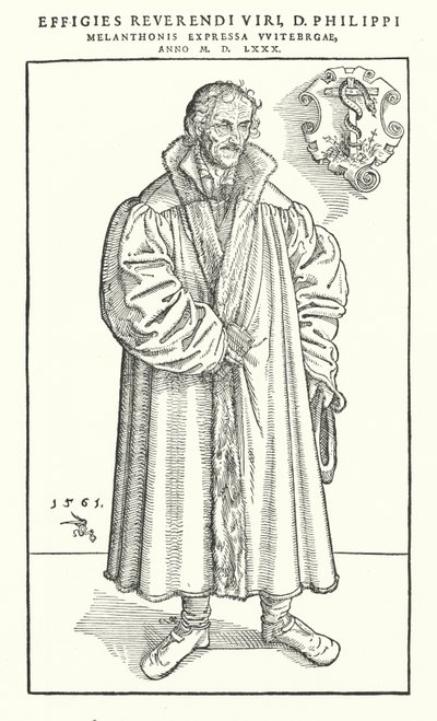 Philipp Melanchthon, Duitse protestantse hervormer door Lucas The Younger (after) Cranach