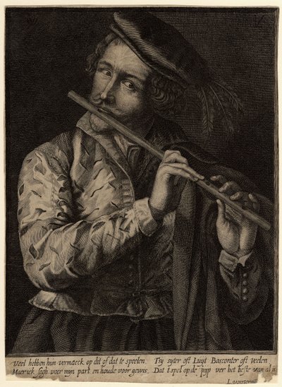 De fluitspeler door Lucas Vorsterman the Elder