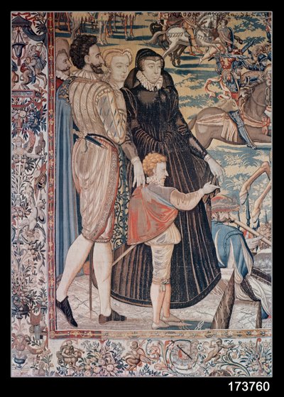 Het toernooi (detail) door Lucas de Heere
