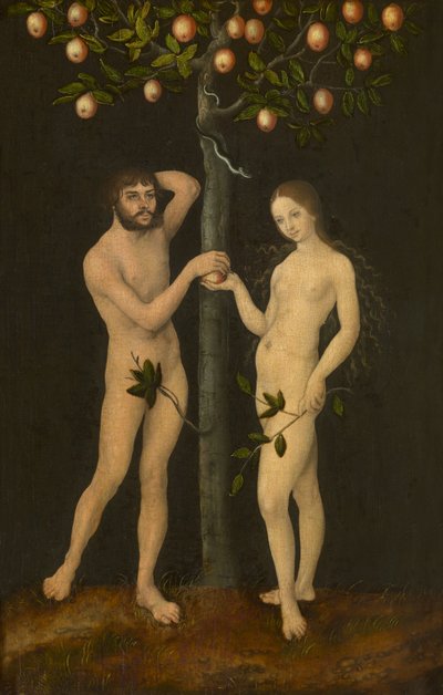 Adam en Eva door Lucas the Elder Cranach