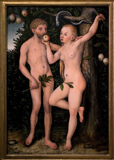 Adam en Eva door Lucas the Elder Cranach