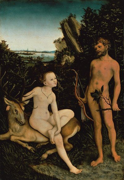 Apollo en Diana door Lucas the Elder Cranach