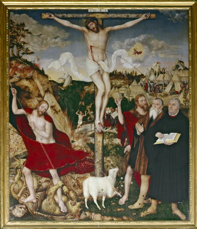 Christus aan het Kruis door Lucas the Elder Cranach