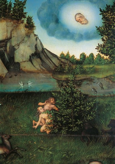 Detail van het Paradijs door Lucas the Elder Cranach