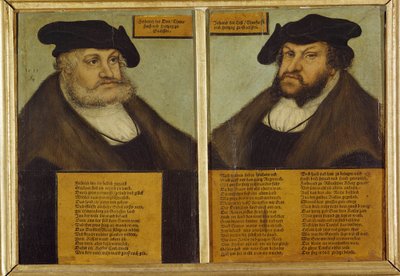 Dubbelportret van Frederik III van Saksen door Lucas the Elder Cranach