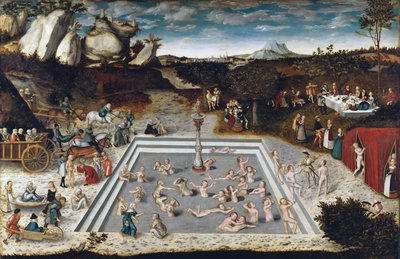Fontein van de Jeugd - De Fontein van de Jeugd, door Lucas Cranach de Oude (1472-1553). Olie op hout door Lucas the Elder Cranach
