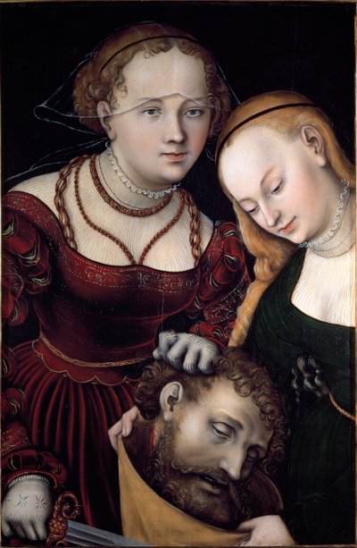 Judith met een dienstmeid en het hoofd van Holofernes door Lucas the Elder Cranach
