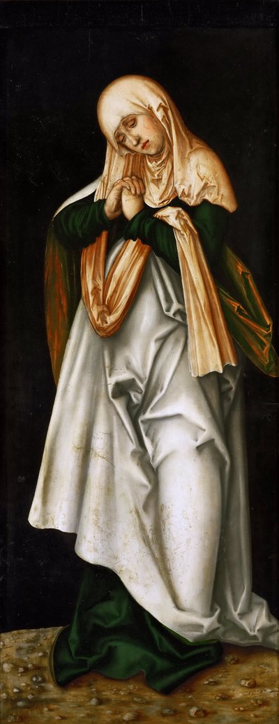 De Val van de Mens: De Maagd als Moeder van Smarten door Lucas the Elder Cranach
