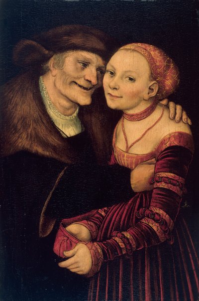 Het Ongelijke Paar door Lucas the Elder Cranach