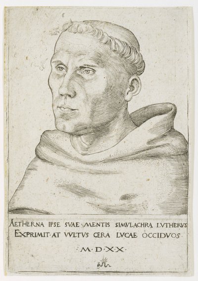 Maarten Luther, Buste in Driekwart Aanzicht door Lucas the Elder Cranach