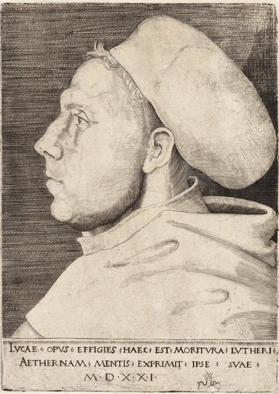 Martin Luther als een Augustijner monnik door Lucas Cranach de Oude 1521 door Lucas the Elder Cranach