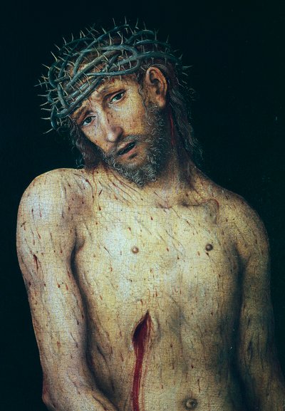 Pietà, door Lucas Cranach de Oude, tempera op paneel door Lucas the Elder Cranach