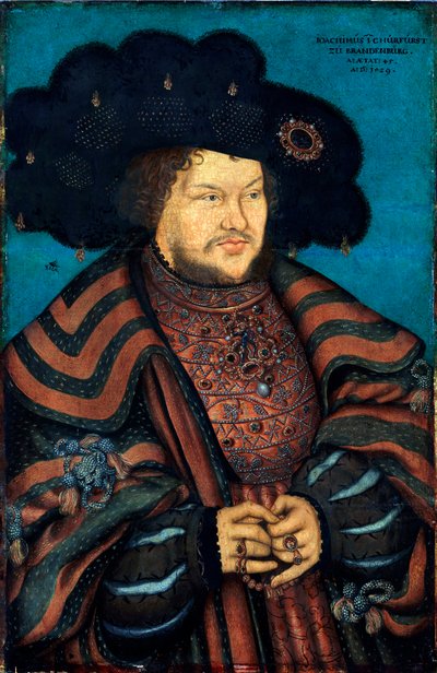 Portret van Joachim I Nestor van Brandenburg door Lucas the Elder Cranach