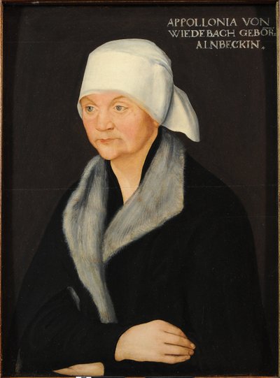 Portret van Apollonia von Wiedebach, door Lucas Cranach de Oude (1472-1553). Olie op hout, ca. 1524. Afmetingen: 38,7 x 28,7 cm. Dresden Staatskunstcollecties door Lucas the Elder Cranach