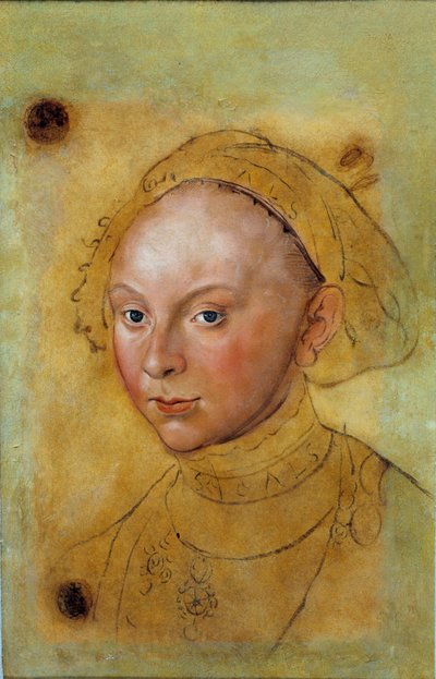 Portret van Catherine de Brunswick Grubenhagen door Lucas the Elder Cranach